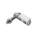 Adjustable hinge for screwing, stainless steel/aluminium