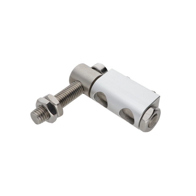 Adjustable hinge for screwing, stainless steel/aluminium