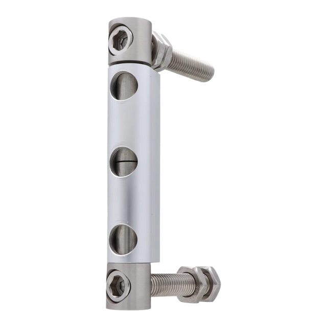 Adjustable hinge for screwing, stainless steel/aluminium