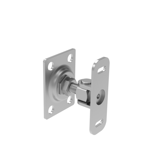 Adjustable hinge with anchoring flange