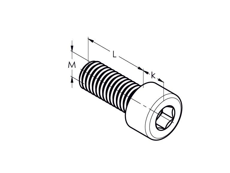Hexagon socket head cap screw, galvanized, M6x40, Zn