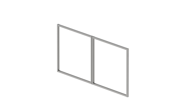 Galvanised double-leaf gate frame, non-welded - Natural - SET