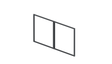 Aluminium-Doppelflügeltorrahmen 3,92x1,85 m, Anthrazit R7016 - SET