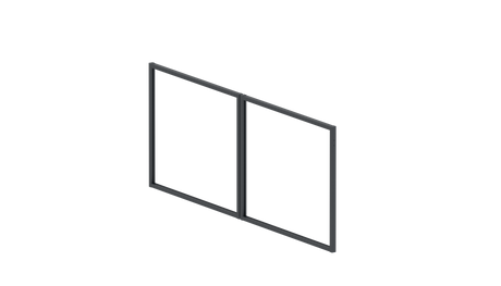 Cadre de portail battant en aluminium 3,92x1,85 m, Anthracite R7016 - SET