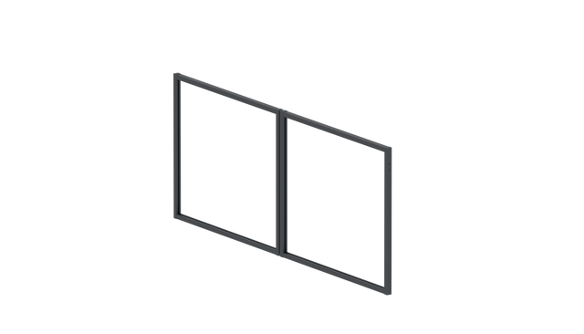 Aluminium-Doppelflügeltorrahmen 3,92x1,85 m, Anthrazit R7016 - SET