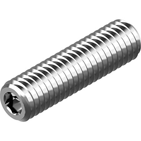 Hexagon socket set screw with flat point, AISI304, M6x35