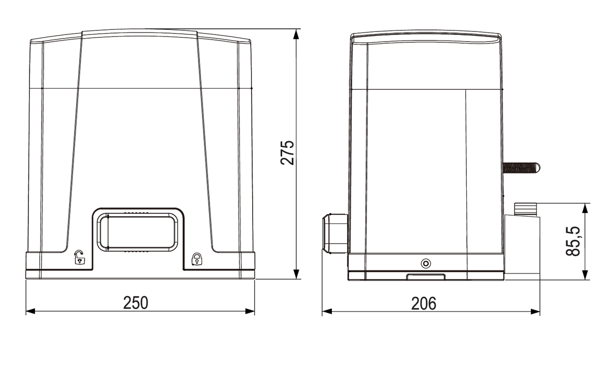 ROLLKIT automation for sliding gates, kit, max 800