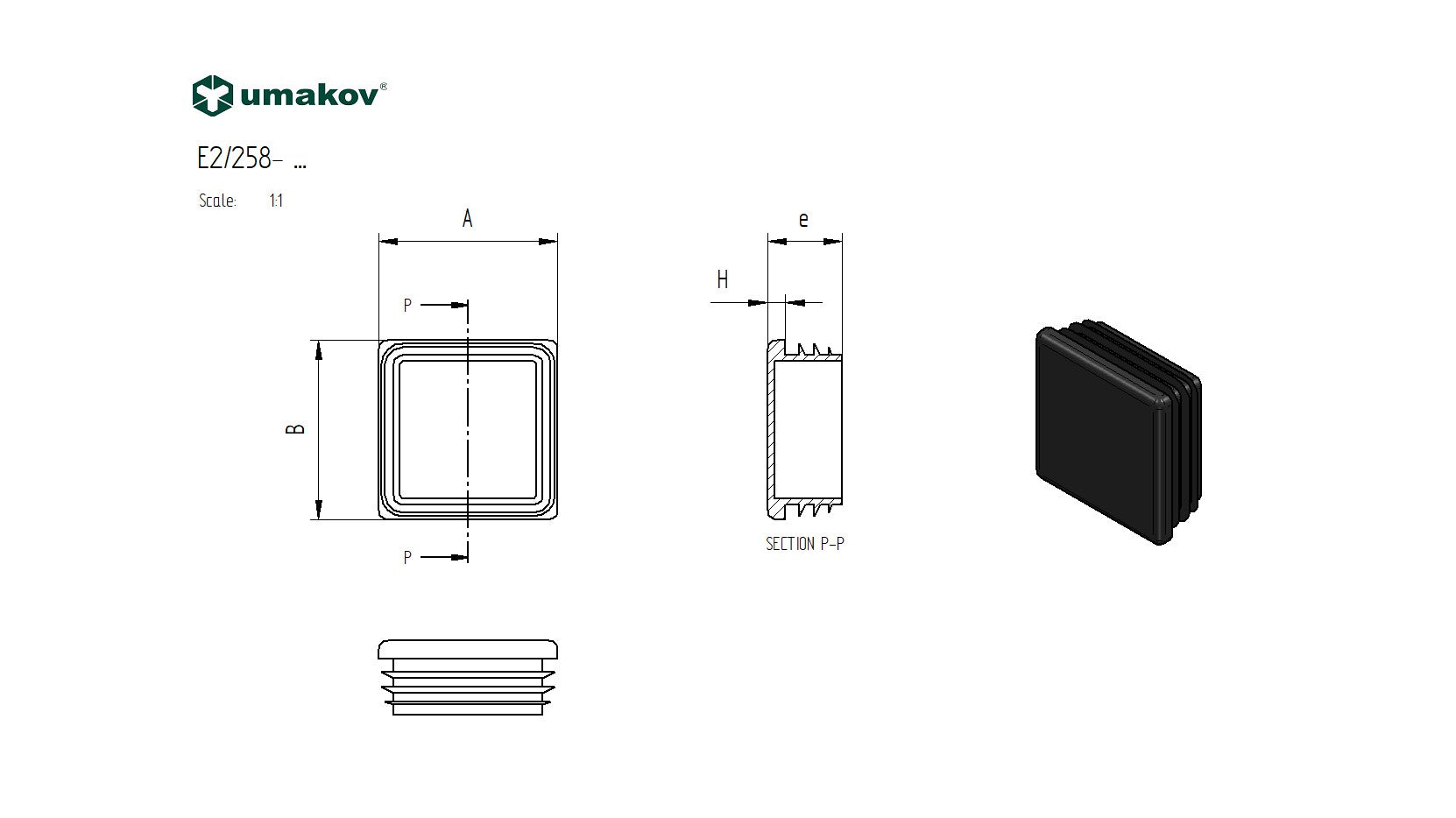 Krytka na stĺpik 30x20mm-PVC