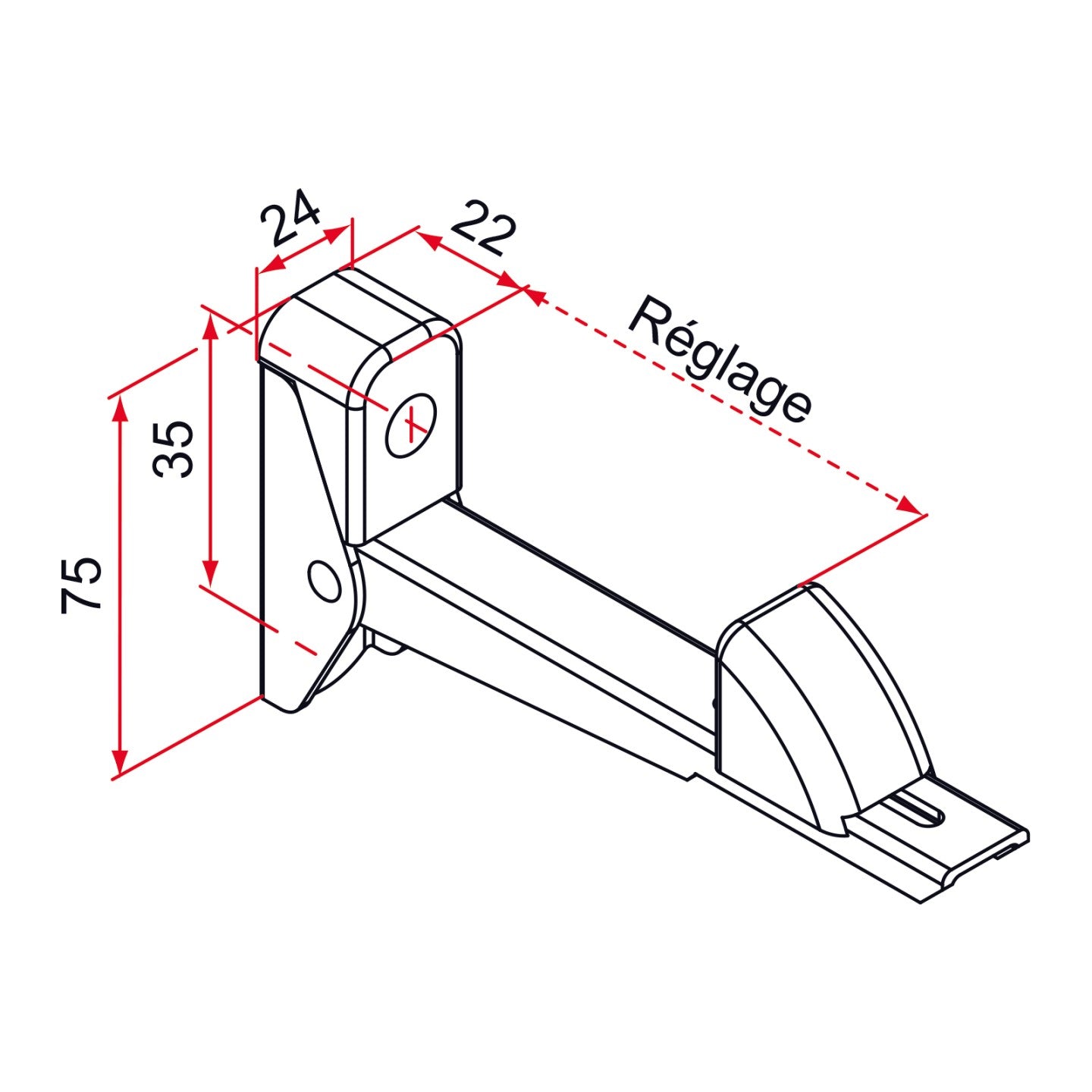 Doraz koncový, nastaviteľný, automatický