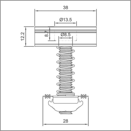 Center clamp 30-40mm module height