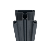 Aluminium-Zaunpfosten 70x70mm-1,85m, Anthrazit RAL 7016, für 40 mm breite Füllungen und schräge Jalousiebefestigung