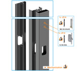 Set aus Aluminium Pfosten 50x60 und Abdeckung für den Schlossbereich -