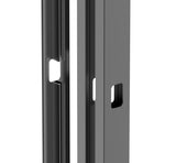 Set of aluminum post 50x60 and cover for lock part - 1850mm R7016