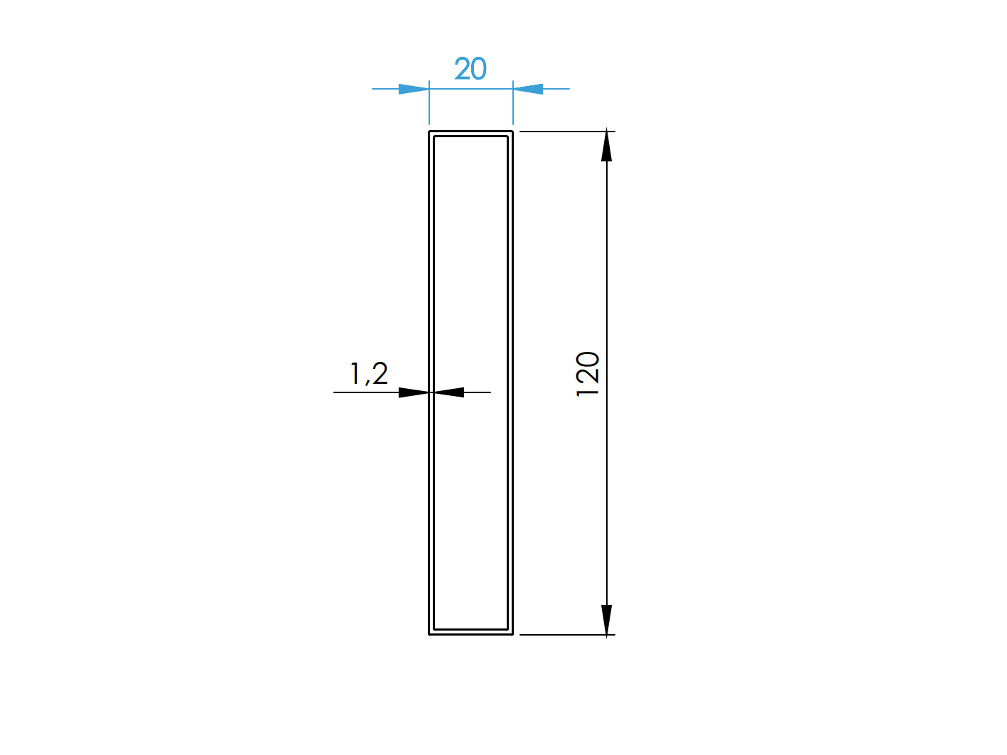Hliníková plotová výplň 20 x 120 x 1,2 – 1,0 m – Antracit  RAL 7016
