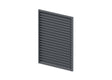 Kit systeme basculant horizontal en plastique noir 1,86x1,34 m avec remplissage AL Anthracite 20x95 de 1,2 m, dans un ca