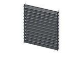 Set Anthracite Galvanized Steel Horizontal Tilting System 1.07 m with 1.2 m Anthracite Aluminum Infill 20x95