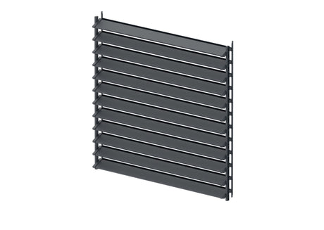 Set Anthracite Galvanized Steel Horizontal Tilting System 1.07 m with 1.2 m Anthracite Aluminum Infill 20x95