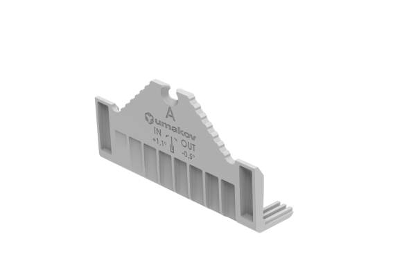 Set for adjustable glass fastening - canal A