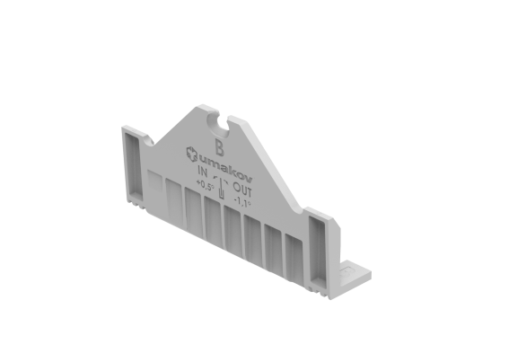 Set for adjustable glass fastening - canal B