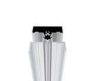 Aluminium-Zaunpfosten 50 × 60 mm – 6 m – Natur - für 20 mm breite Füllungen