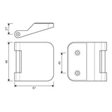 Stainless steel hinge for glass doors office