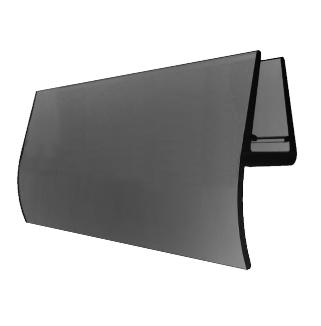 Floor "h" clip seal strip for glass door black