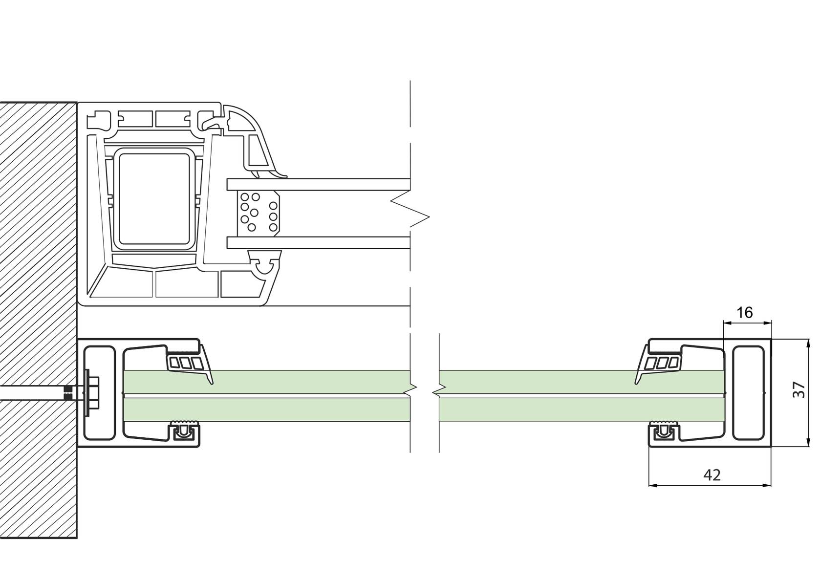 Julliet balcony aluminum frame without glass