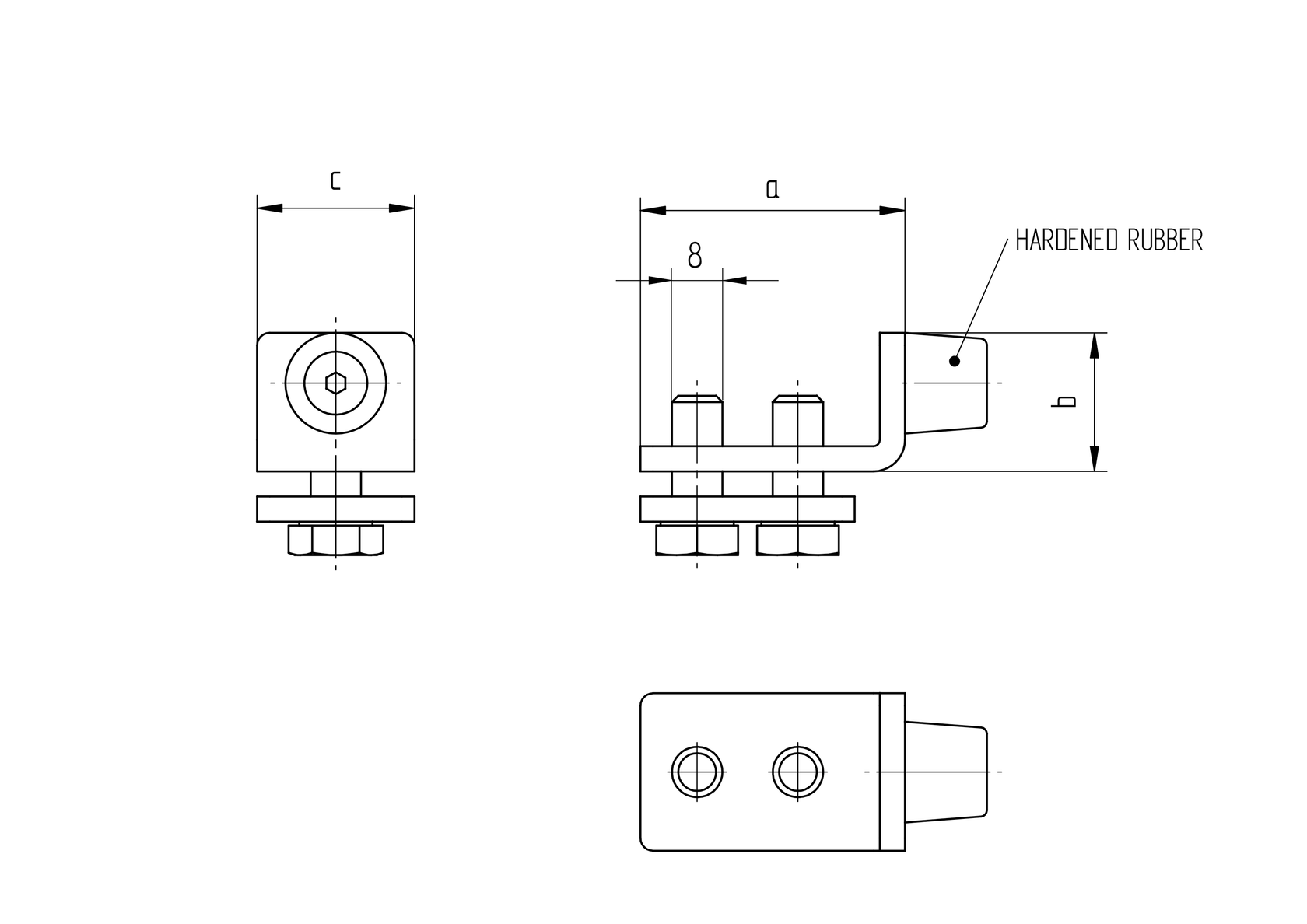 End stop, Zn, for profiles 42x54 and 33x34