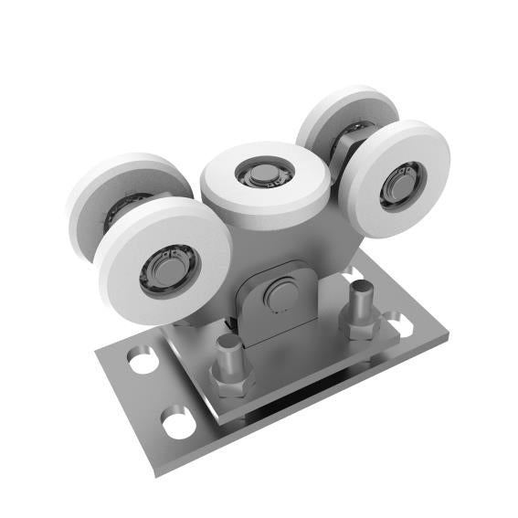 Carriage wheels Zn+Nylon, profile 90x95mm