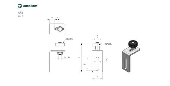 Nylon wheel H115mm, B4