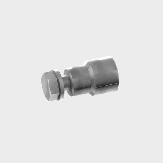 Nut for anchoring of the rack, INOX, D20, L25mm
