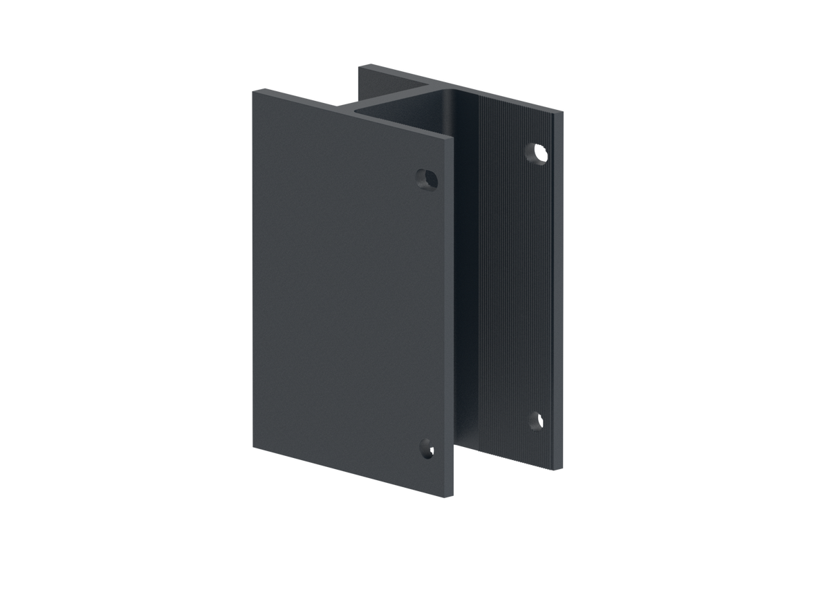 Profil d'ancrage pour fixation latérale de poteau 56x60 – Anthracite RAL 7016