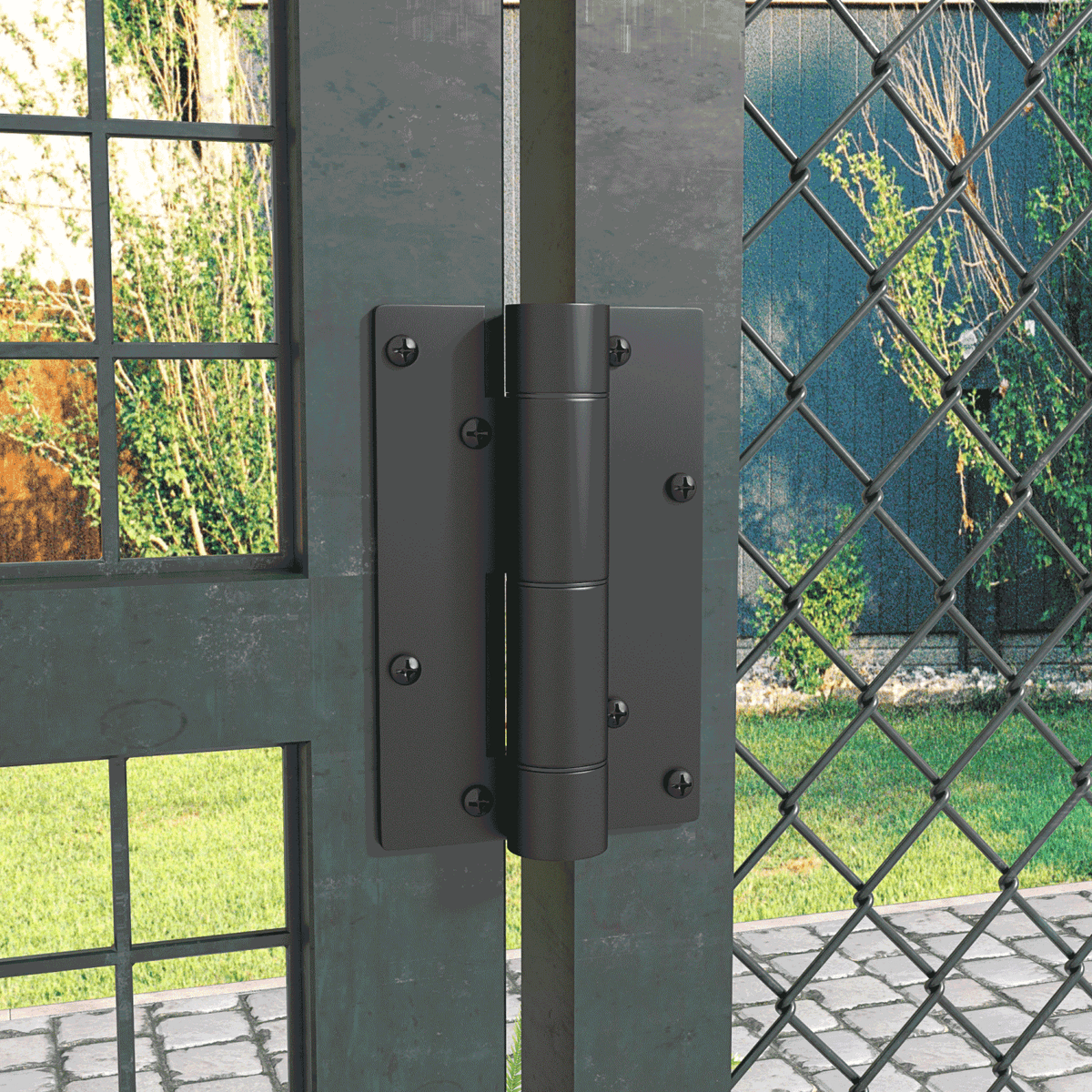 Aluminum Self-Closing Hinges with High Load Capacity – Black