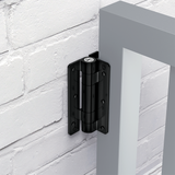 Spring hinge onesided, Aluminium, wall mounting