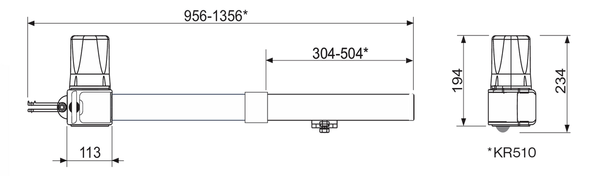 Came drive for double-leaf gate, set with photocells