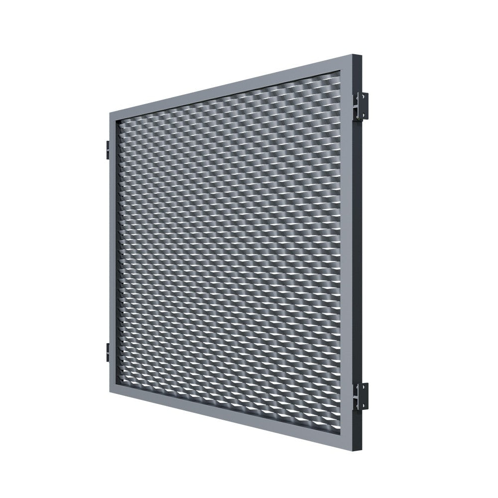 Panneau de clôture en aluminium 2000x1500mm métal déployé anthracite.