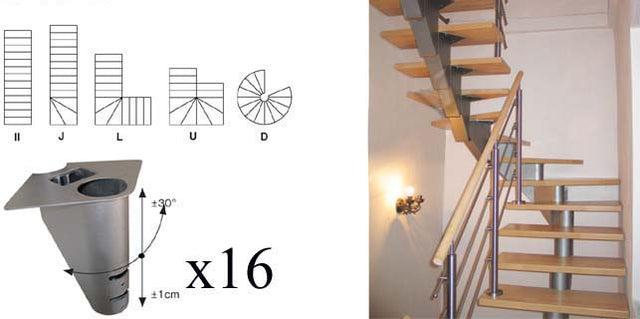 Staircase SEGMENT NS270 set V 3040-2740mm