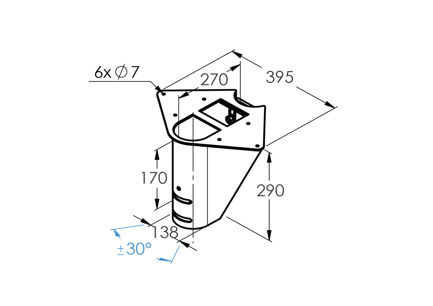 Staircase SEGMENT NS270 element 300x314x395mm