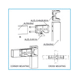 Eckverbinder 46x26 für Profil 50x30