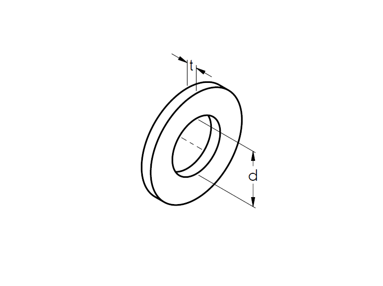 Plain washer, galvanized, M8, Zn