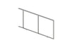 Galvanized tracked sliding gate frame, non-welded - Natural - SET