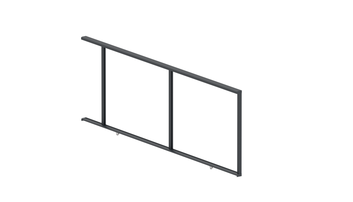 Aluminum Roller Sliding Gate Frame 6x2.045 m, Anthracite R7016 - SET