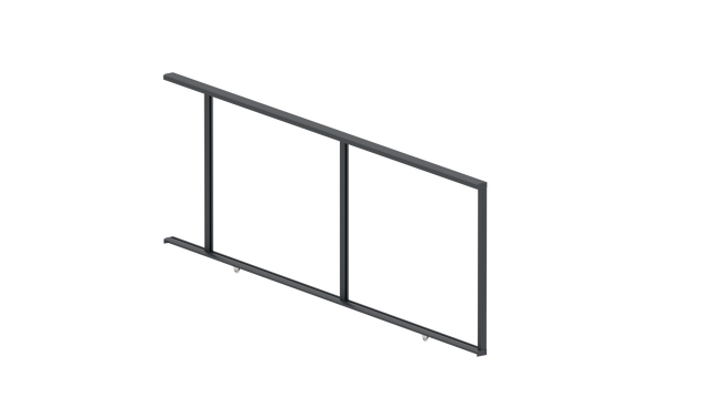 Aluminum Roller Sliding Gate Frame 6x2.045 m, Anthracite R7016 - SET