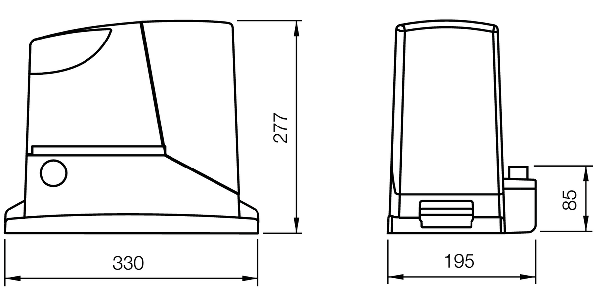 Gate actuators set, max 400kg