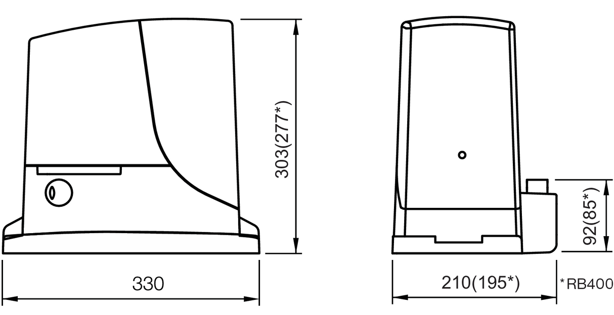 NICE HI SPEED set for sliding gates, max 500kg