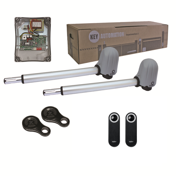 KEY drive for double-leaf gate, set with photocells