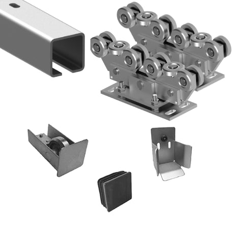Kit pour portail coulissant SV-80x80Zn heavy