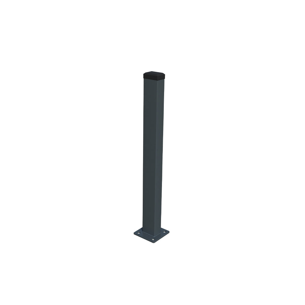 Pfosten 60x40mm mit Fuß ZnPVC 1400mm anthrazit