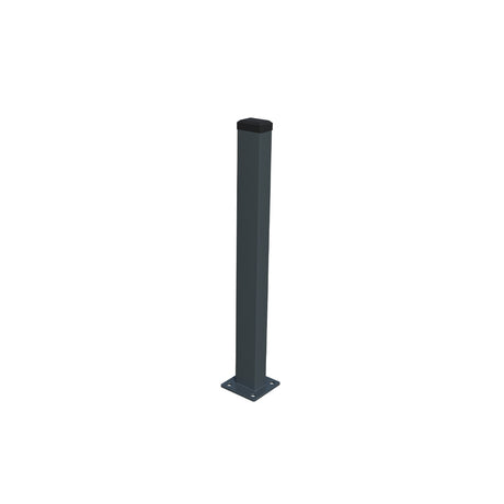 Poteau 60x40mm avec base ZnPVC 1400mm anthracite