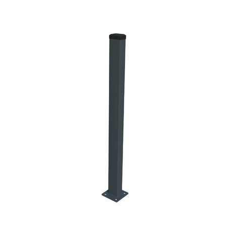 Pfosten 60x40mm mit Fuß ZnPVC 1800mm anthrazit